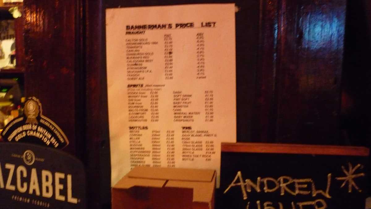 Bannerman's bar, Edinburgh. FOTO: Grig Bute, Ora de Turism