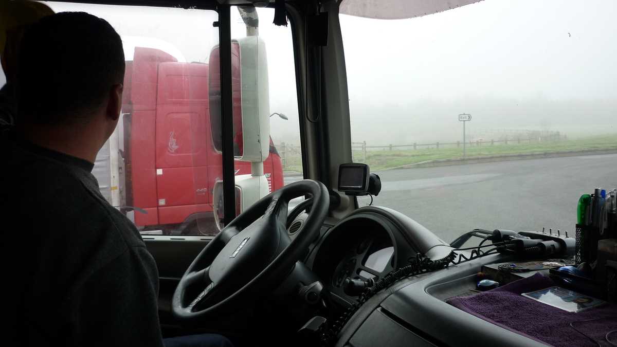Cabină camion DAF, șosele din UE. FOTO: Grig Bute, Ora de Turism