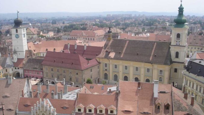 Sibiul, din Turnul Bisericii Luterane. FOTO: Grig Bute, Ora de Turism