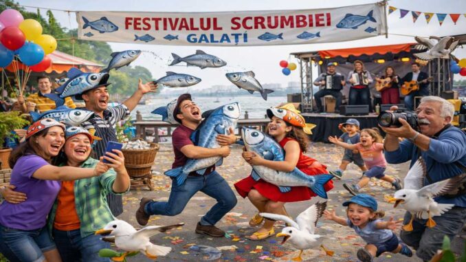 Festivalul Scrumbiei, Galați. FOTO: DALL·E 3 / OpenAI
