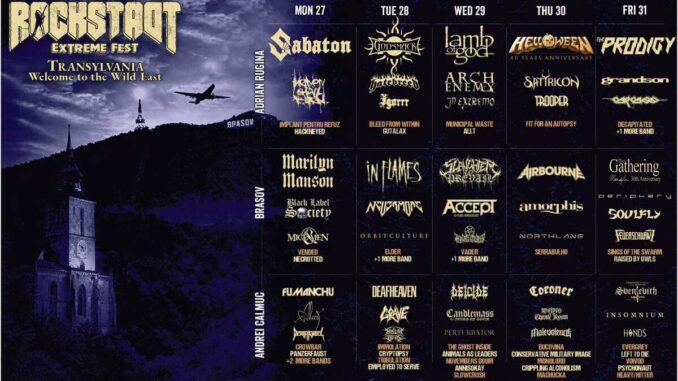 Afiș Rockstadt Extreme Fest 2026. FOTO: Rockstadt Extreme Fest team