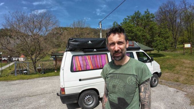 Turist clujean, în Serbia. FOTO: Grig Bute, Ora de Turism