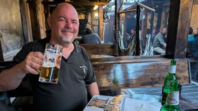 Ladislav Větvička, scriitor ceh, în Rockstadt Brașov. FOTO: Grig Bute, Ora de Turism