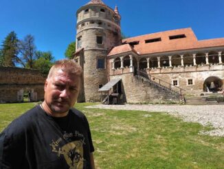 Levente Zolyia, arheolog la Castelul Bethlen, Criș, județul Mureș. FOTO: Grig Bute, Ora de Turism