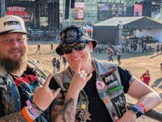 Heiko și Stefi, din Germania, la Rockstadt Extreme Fest 2026, Ghimbav. FOTO: Grig Bute, Ora de Turism