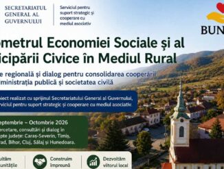 Afiș proiect Barometrul Economiei Sociale și al Participării Civice în Mediul Rural. FOTO: Asociația BUNETI